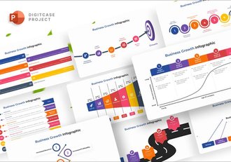 业务增长信息图形PPT模板 - 顶尖PPT