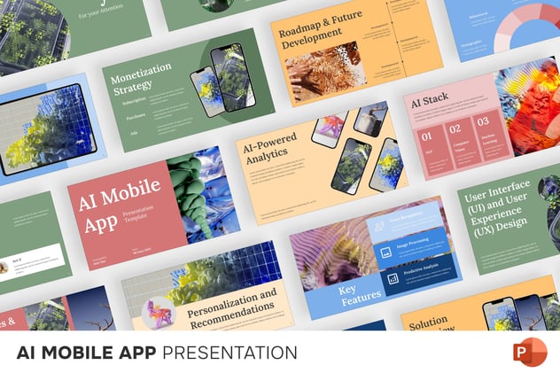 人工智能手机应用keynote模板 - 顶尖PPT