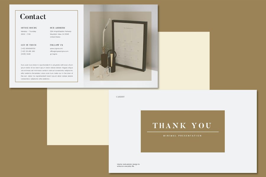 极简风格加的夫旅游景点介绍Keynote模板 - 顶尖PPT