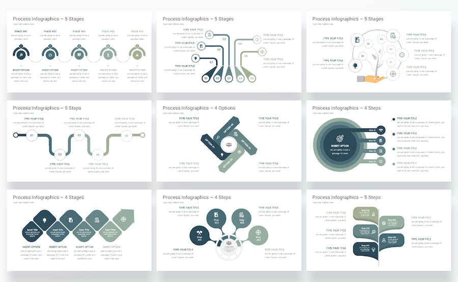 流程信息图表业务展示PPT模板 - 顶尖PPT