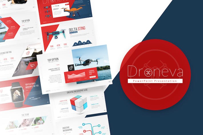 无人机产品介绍技术展示PPT模板 - 顶尖PPT