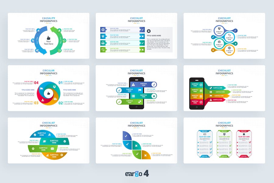 可视化彩色信息图形展示PPT模板 - 顶尖PPT