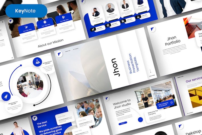 业务合作项目展示团队企业介绍keynote模板 - 顶尖PPT