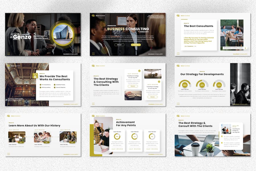 商务商业咨询公司PPT模板 - 顶尖PPT