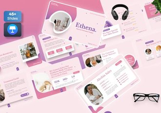 美容护理讲述展示服务方案Keynote模板 - 顶尖PPT