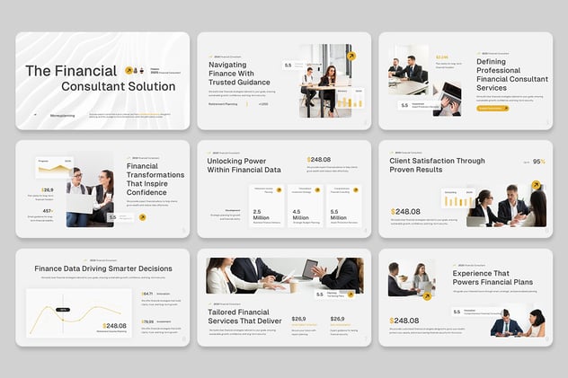 财务咨询金融投资管理方案keynote模板 - 顶尖PPT