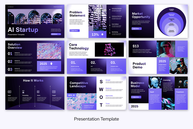 AI革命人工智能大模型PPT模板 - 顶尖PPT