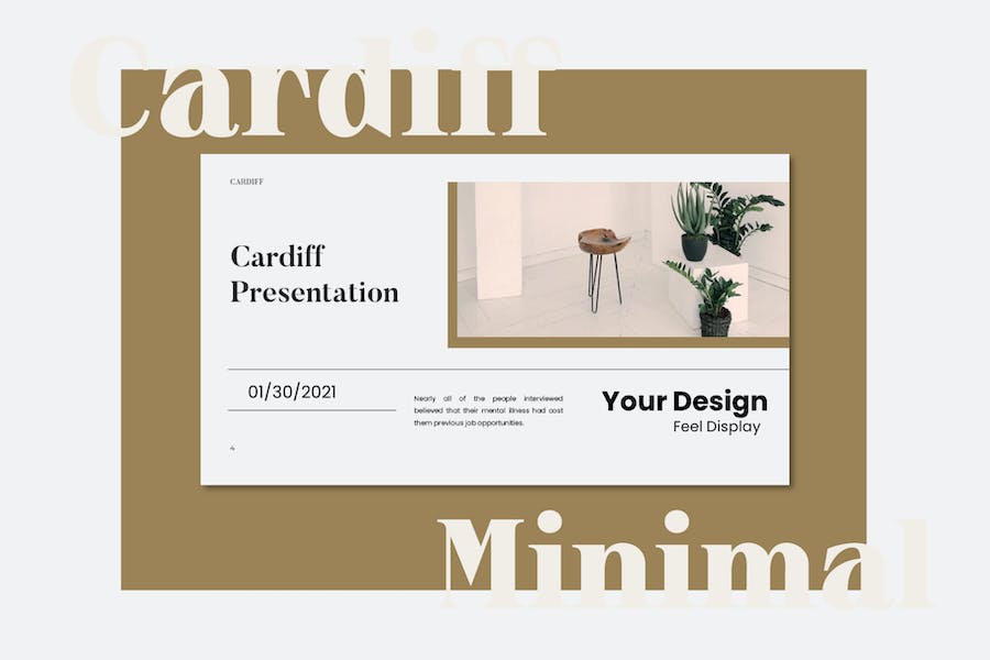 极简风格加的夫旅游景点介绍Keynote模板 - 顶尖PPT