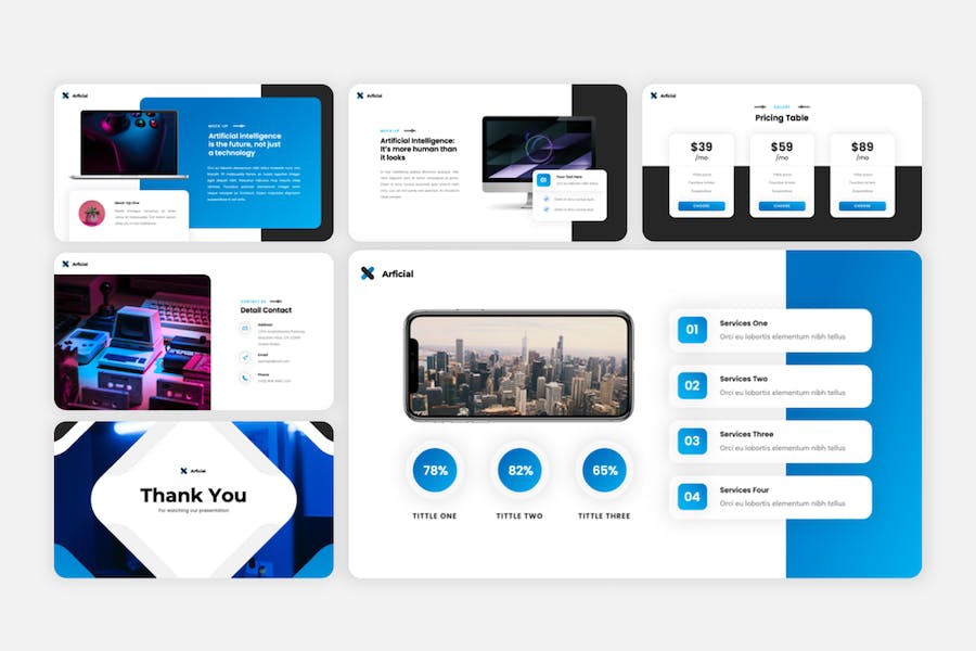 艺术人工智能创意应用展示设计方案PPT模板 - 顶尖PPT