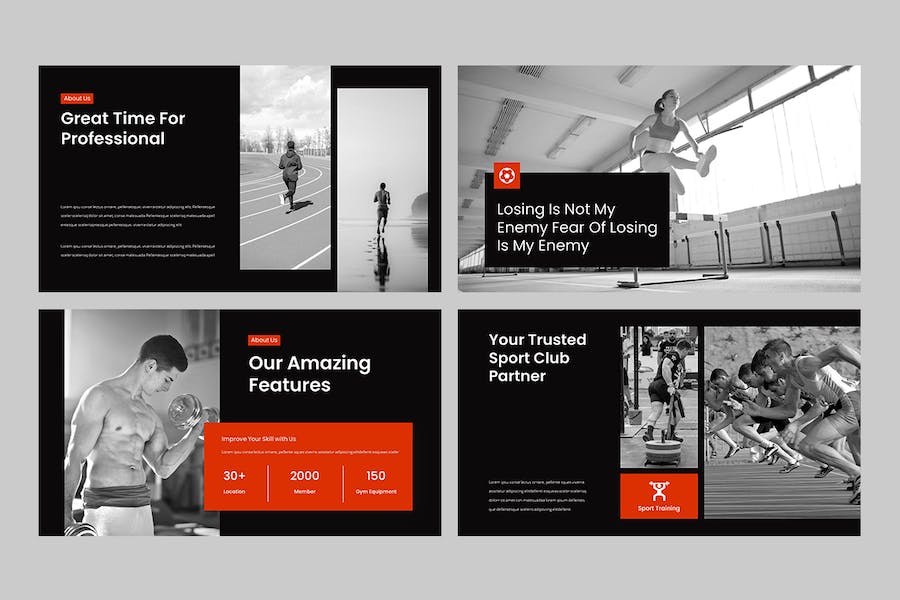 运动健身行业项目宣传展示Keynote模板 - 顶尖PPT