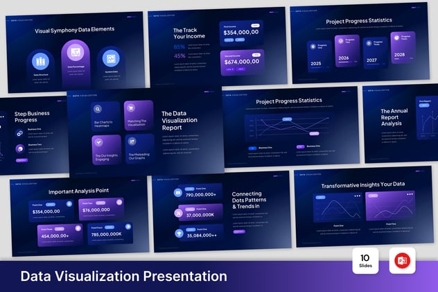 数据可视化分析大数据展示PPT模板 - 顶尖PPT