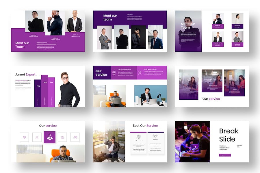 商务复古风业务汇报PPT模板 - 顶尖PPT