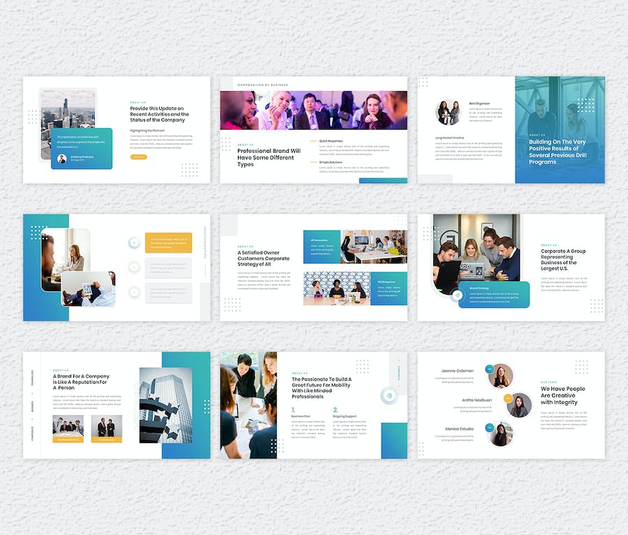 企业商务品牌形象展示PPT模板 - 顶尖PPT