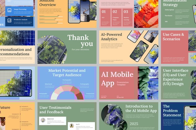 人工智能手机应用keynote模板 - 顶尖PPT