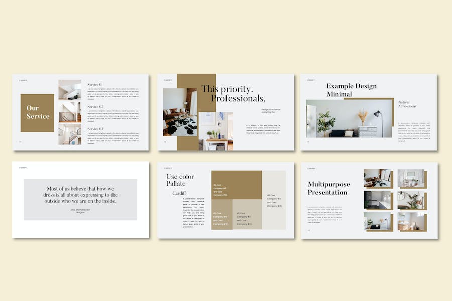 极简风格加的夫旅游景点介绍Keynote模板 - 顶尖PPT