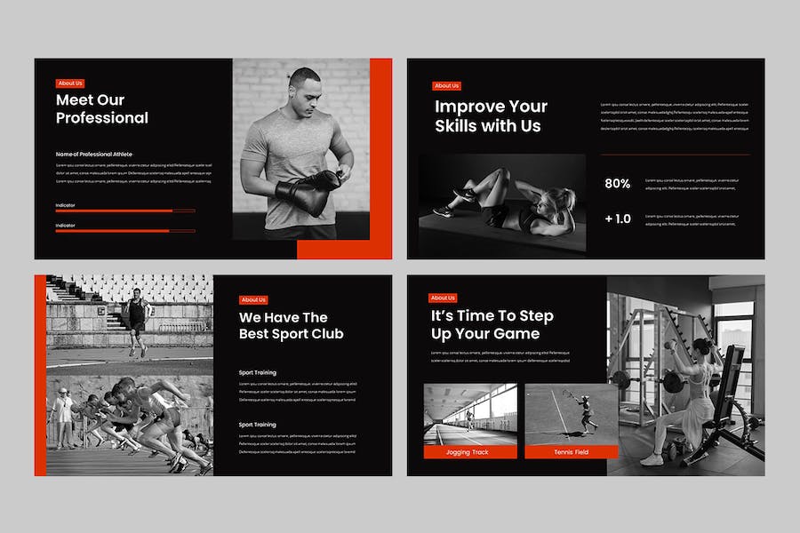 运动健身行业项目宣传展示Keynote模板 - 顶尖PPT