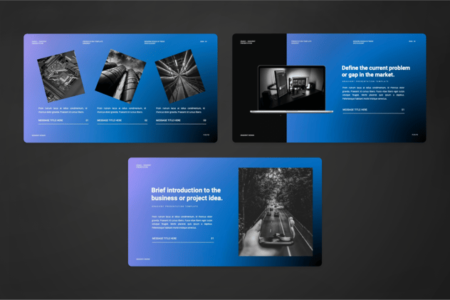 蓝色渐变通用PPT模板 - 顶尖PPT