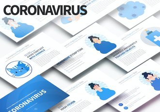 流感病毒预防治疗插画图形PPT模板灯片 - 顶尖PPT