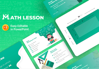 数学课堂的教学展示课程讲解PPT模板 - 顶尖PPT