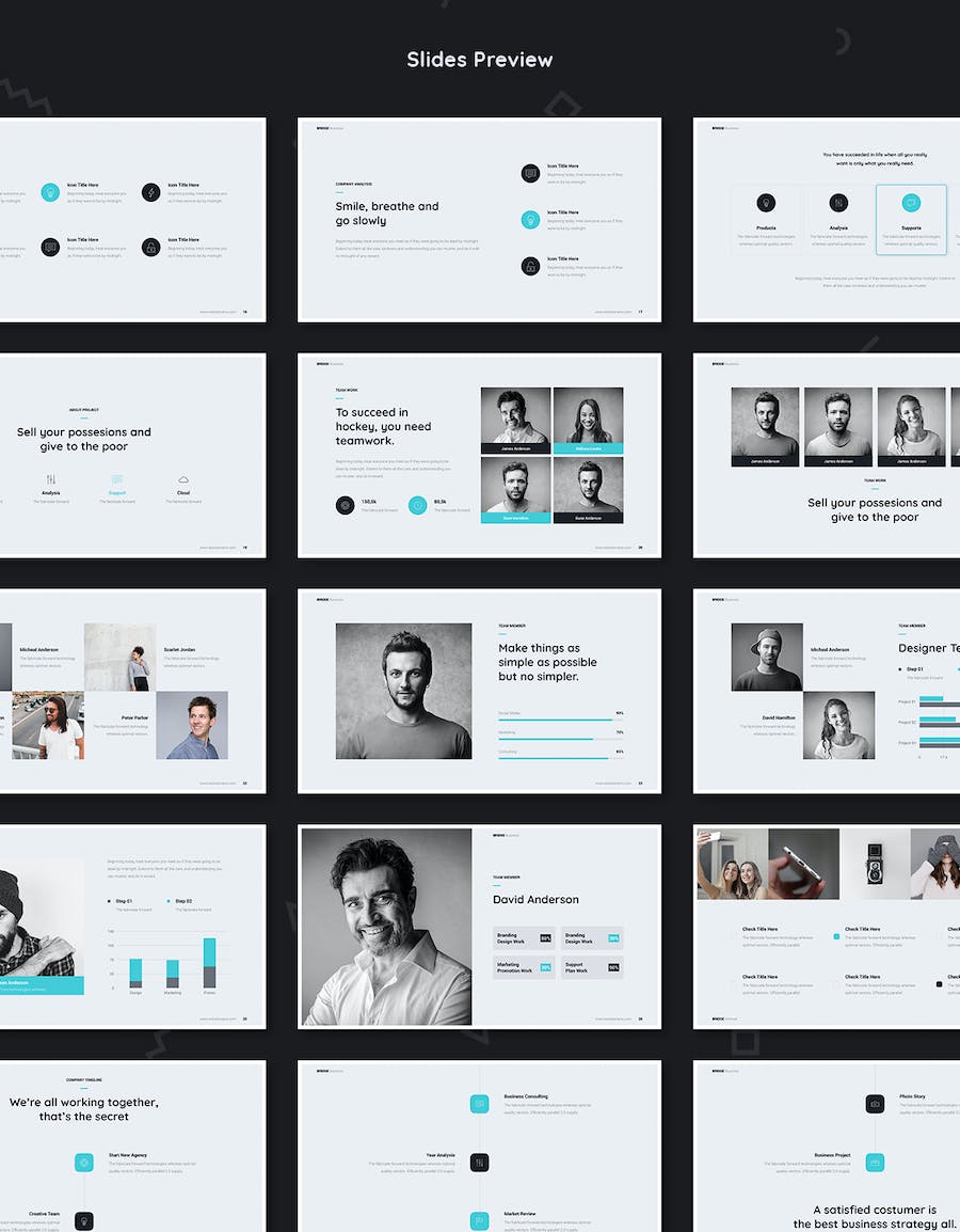 业务合作商业融资项目数据分析通用keynote模板 - 顶尖PPT