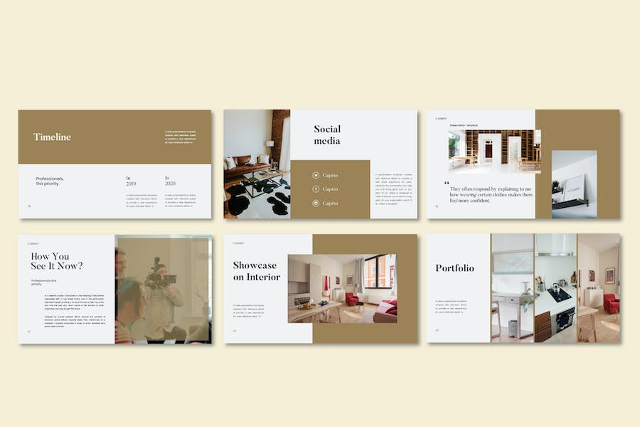 极简风格加的夫旅游景点介绍Keynote模板 - 顶尖PPT