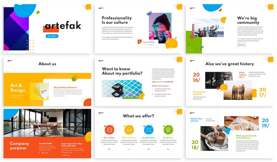 几何图形创意设计方案Keynote模板 - 顶尖PPT