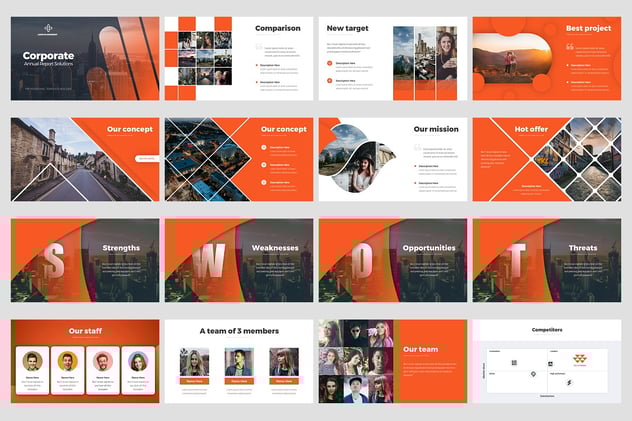 企业年报解决方案信息图表世界各国地图PPT模板 - 顶尖PPT
