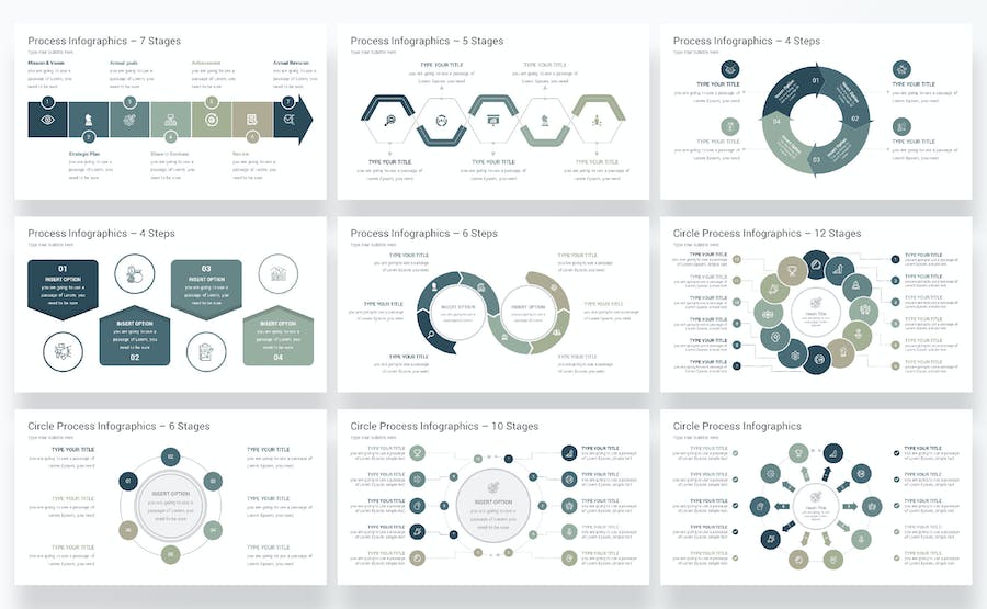 流程信息图表业务展示PPT模板 - 顶尖PPT