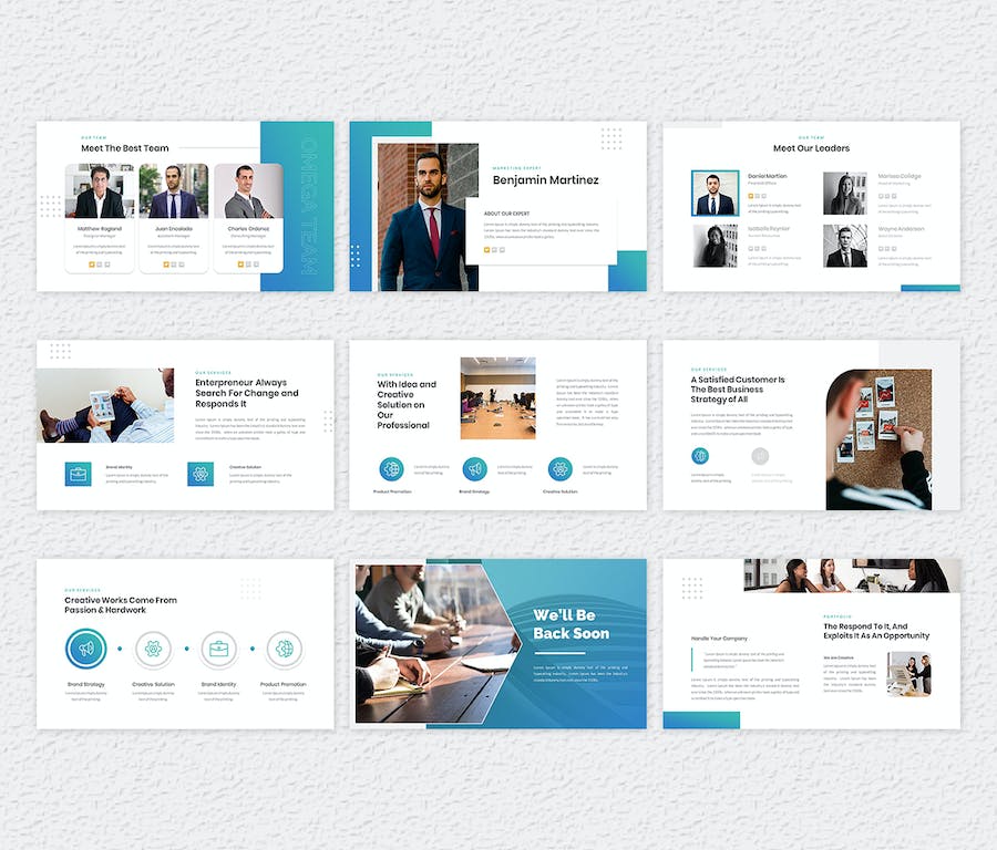 企业商务品牌形象展示PPT模板 - 顶尖PPT