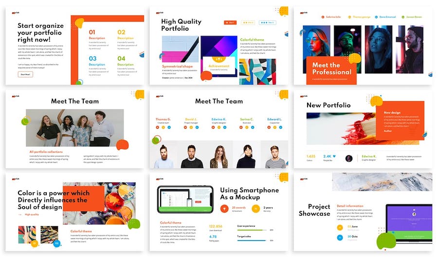 几何图形创意设计方案Keynote模板 - 顶尖PPT