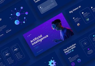 人工智能演示AI科技PPT模板 - 顶尖PPT