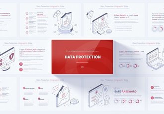 数据保护信息图形图标PPT模板 - 顶尖PPT
