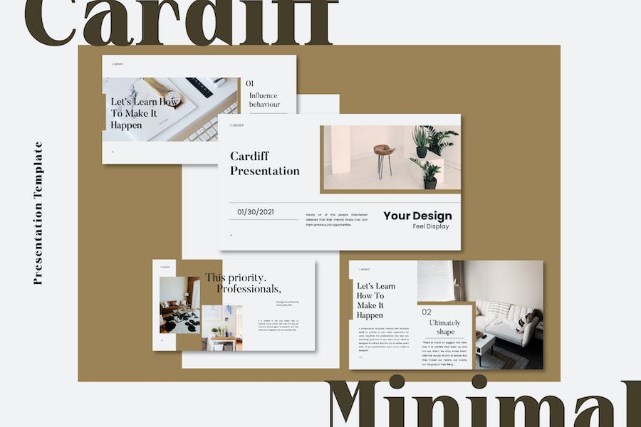 极简风格加的夫旅游景点介绍Keynote模板 - 顶尖PPT