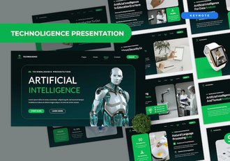 人工智能技术应用发展趋势Keynote模板 - 顶尖PPT