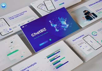 人工智能chatGPT对话生成科技未来keynoteT模板 - 顶尖PPT