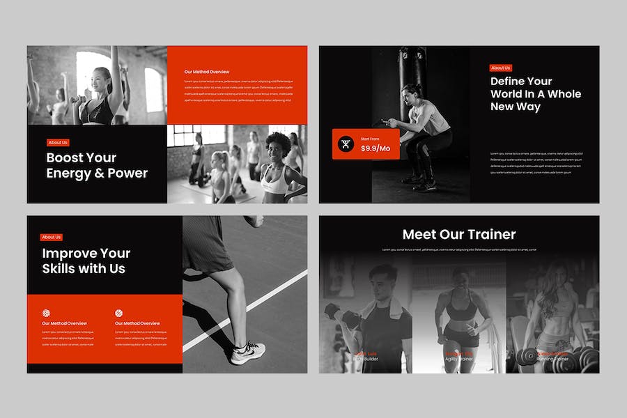 运动健身行业项目宣传展示Keynote模板 - 顶尖PPT