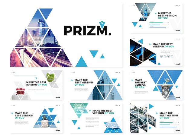 创意三角形板式设计企业简介工作汇报PPT模板 - 顶尖PPT