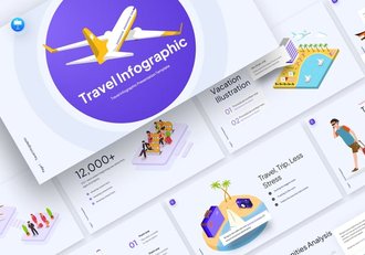 旅游信息图形keynote模板 - 顶尖PPT