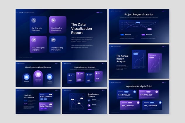 数据可视化分析大数据展示PPT模板 - 顶尖PPT