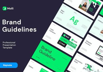 品牌指南规范设计展示Keynote模板 - 顶尖PPT