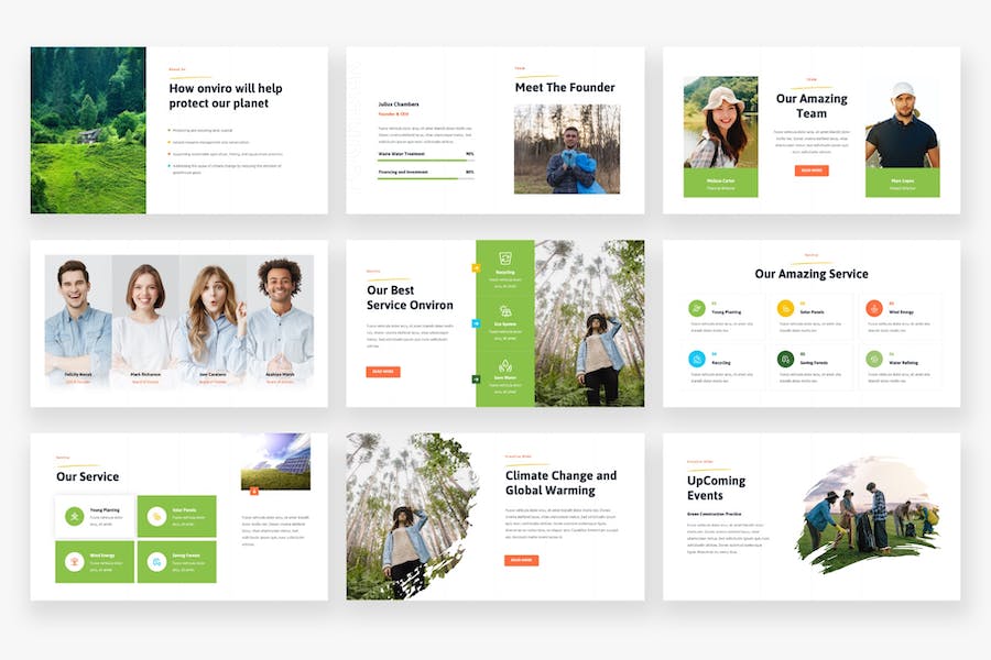 环境保护绿化PPT模板 - 顶尖PPT