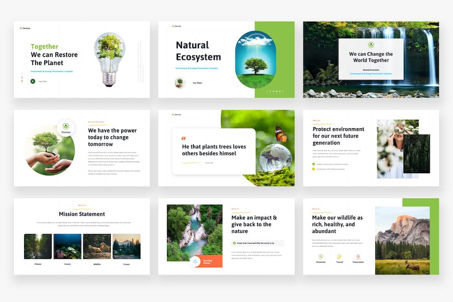 环境保护绿化PPT模板 - 顶尖PPT