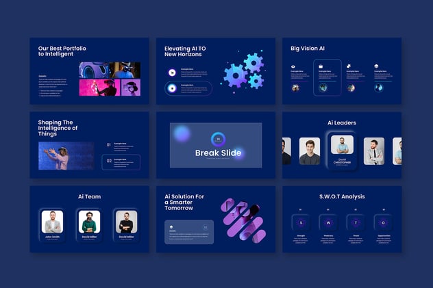 人工智能演示AI科技PPT模板 - 顶尖PPT