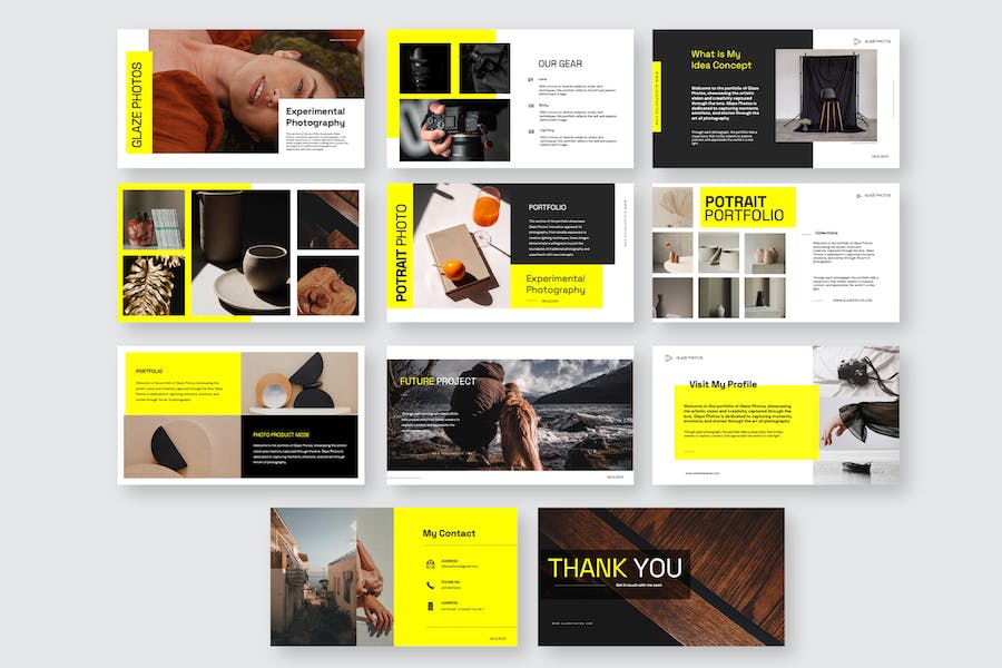 CD文件夹作品集设计展示PPT模板 - 顶尖PPT