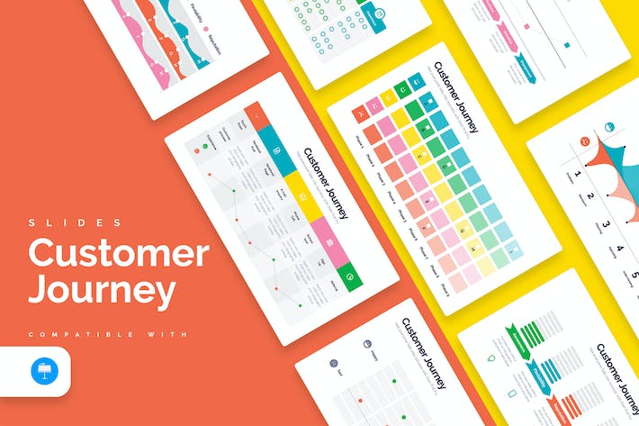 营销客户旅程体验分析信息图形Keynote模板 - 顶尖PPT