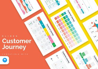 营销客户旅程体验分析信息图形Keynote模板 - 顶尖PPT