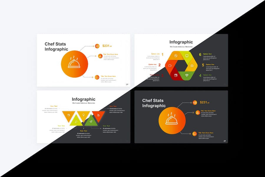 创意西式美食宣传介绍PPT模板 - 顶尖PPT
