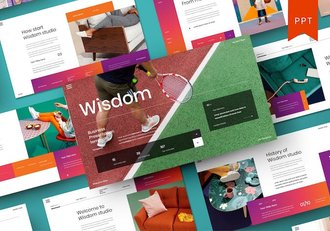 欧美创意休闲运动主题国外PPT模板 - 顶尖PPT