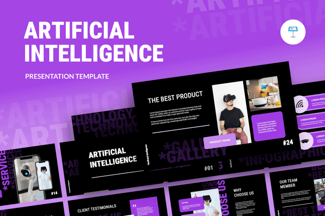 聚焦AI人工智能主题演讲keynote模板 - 顶尖PPT