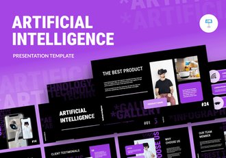 聚焦AI人工智能主题演讲keynote模板 - 顶尖PPT